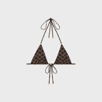 Haut triangle en jersey mat Monogram