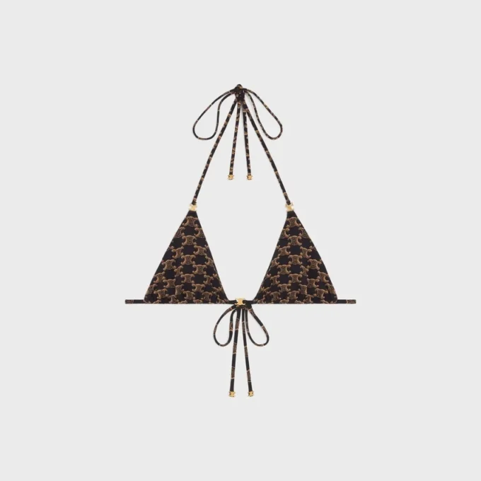 Haut triangle en jersey mat Monogram