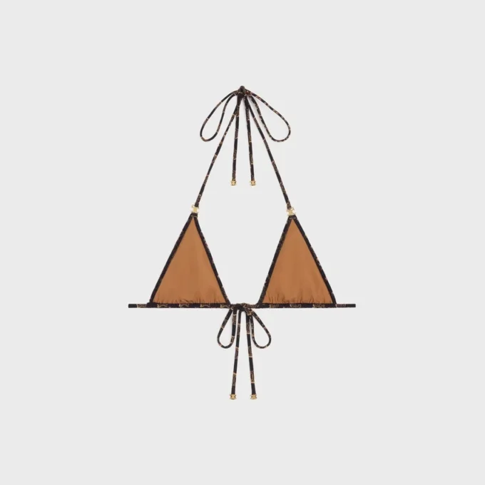 Haut triangle en jersey mat Monogram