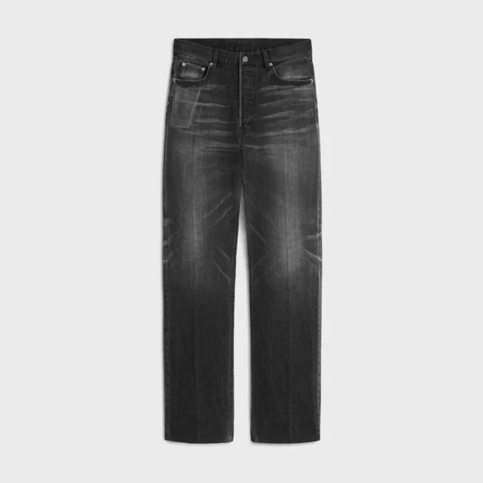 Jean boyfriend 001 en denim de coton Jean boyfriend 001 en denim de coton