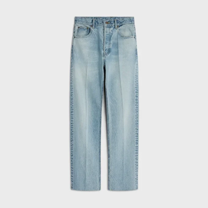 Jean boyfriend 001 en denim de coton Jean boyfriend 001 en denim de coton