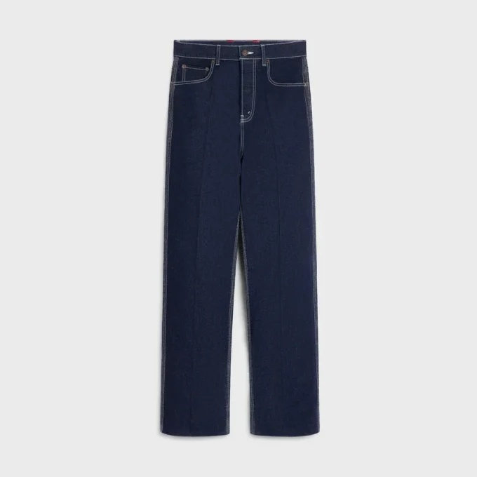 Jean boyfriend 001 en denim de coton Jean boyfriend 001 en denim de coton