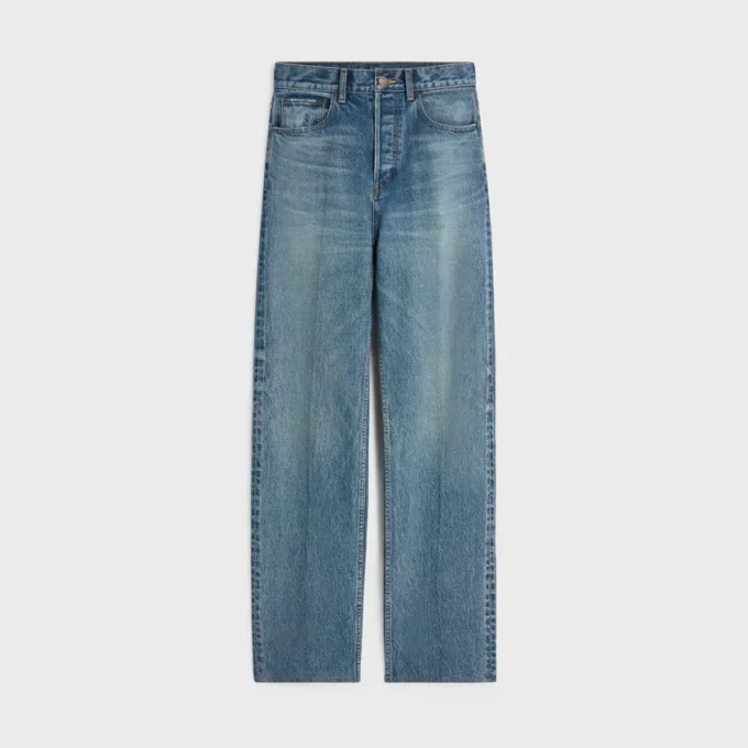 Jean boyfriend 001 en denim de coton Jean boyfriend 001 en denim de coton