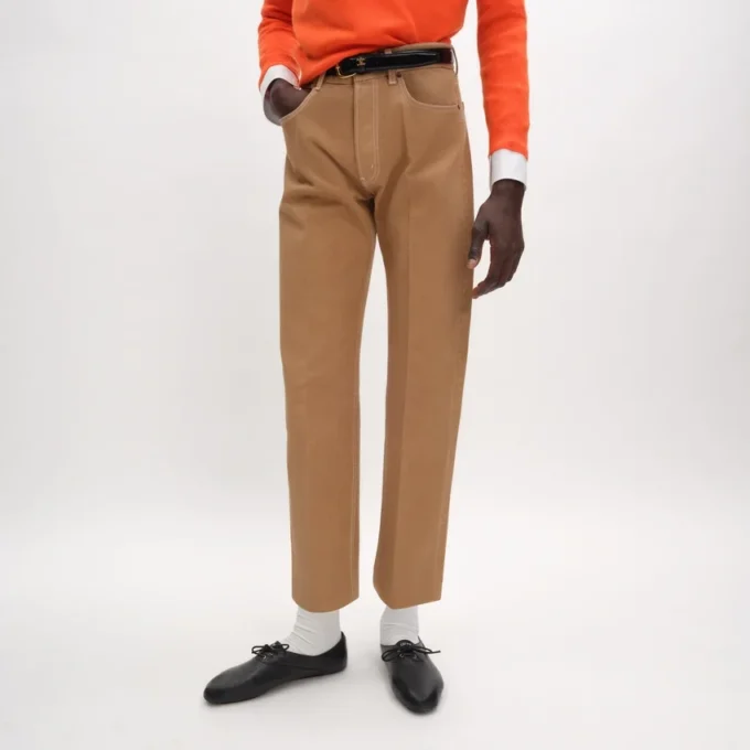 Jean boyfriend 001 en denim de coton Jean boyfriend 001 en denim de coton