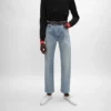 Jean boyfriend 001 en denim de coton Jean boyfriend 001 en denim de coton