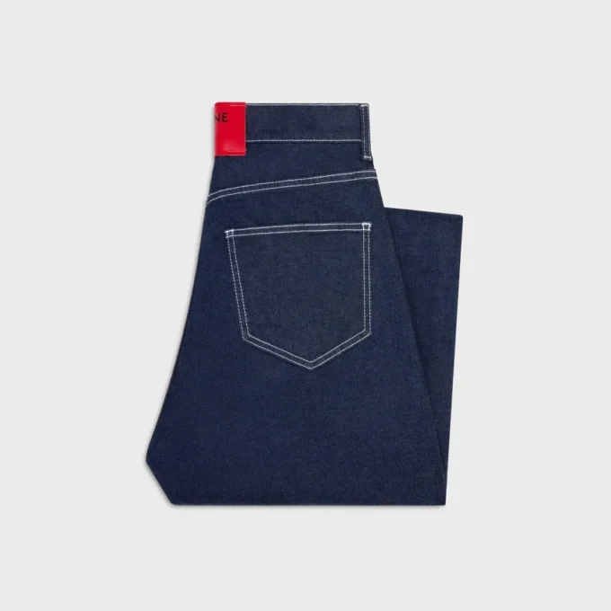 Jean boyfriend 001 en denim de coton Jean boyfriend 001 en denim de coton