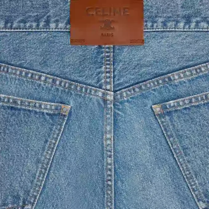Jean boyfriend 001 en denim de coton Jean boyfriend 001 en denim de coton