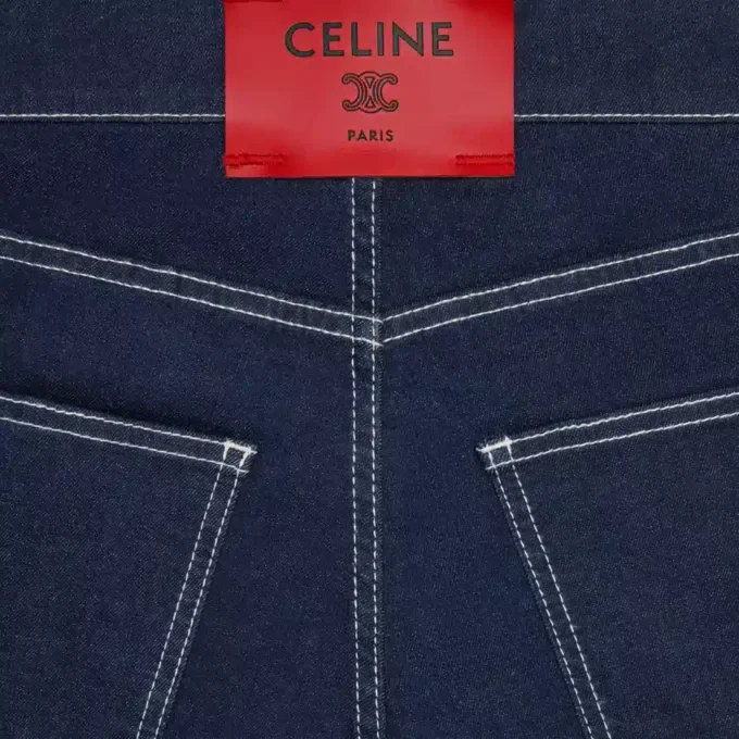 Jean boyfriend 001 en denim de coton Jean boyfriend 001 en denim de coton