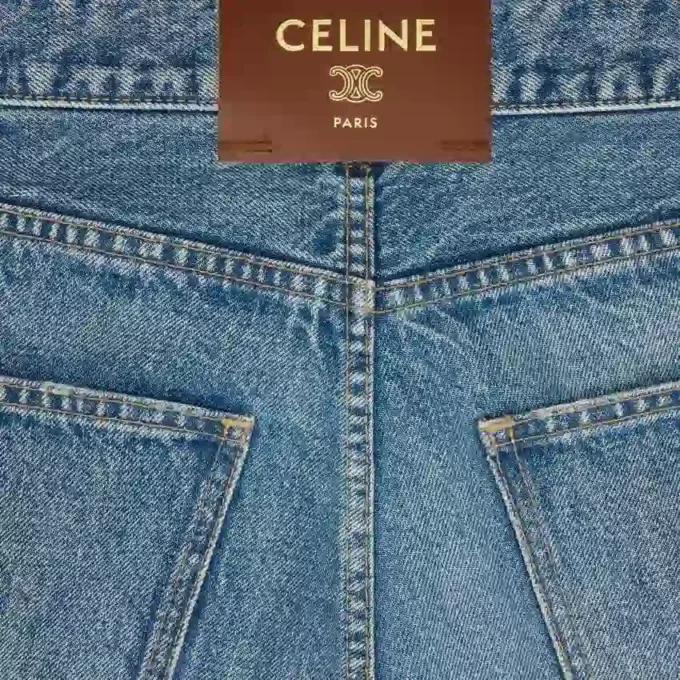 Jean boyfriend 001 en denim de coton Jean boyfriend 001 en denim de coton