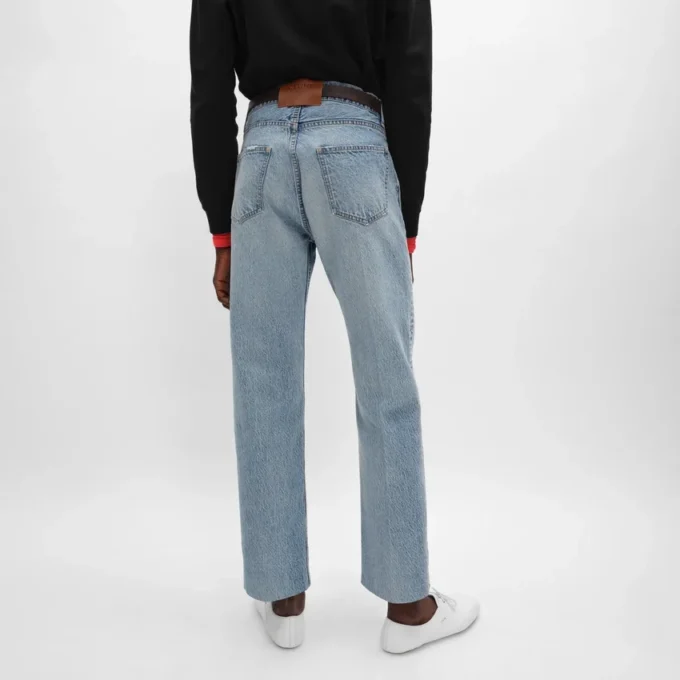 Jean boyfriend 001 en denim de coton Jean boyfriend 001 en denim de coton