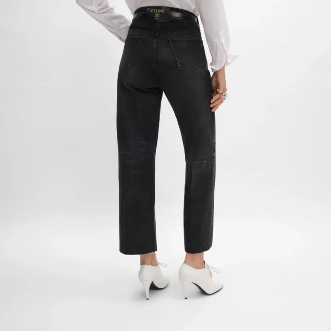 Jean boyfriend 001 en denim de coton Jean boyfriend 001 en denim de coton