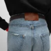 Jean boyfriend 001 en denim de coton Jean boyfriend 001 en denim de coton