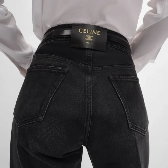 Jean boyfriend 001 en denim de coton Jean boyfriend 001 en denim de coton