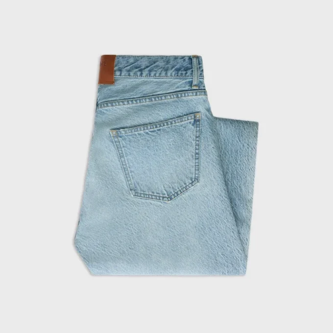 Jean boyfriend 001 en denim de coton Jean boyfriend 001 en denim de coton