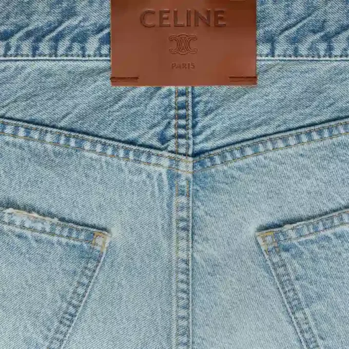 Jean boyfriend 001 en denim de coton Jean boyfriend 001 en denim de coton