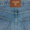 Jean boyfriend brodé 001 en denim de coton Jean boyfriend brodé 001 en denim de coton