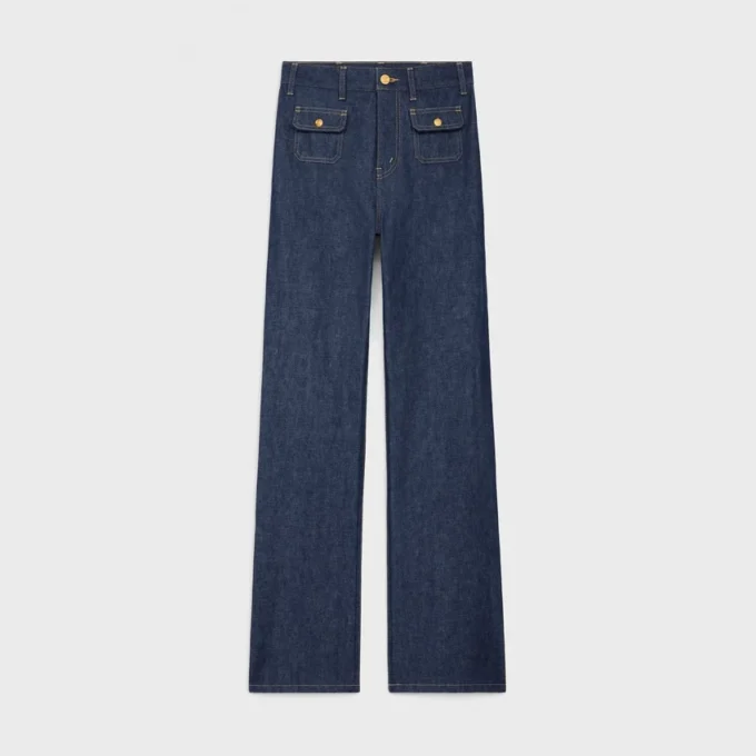 Jean Jane en denim délavé brut