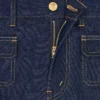 Jean Jane en denim délavé brut