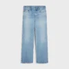 Jean Jolene en denim délavé bleu doré