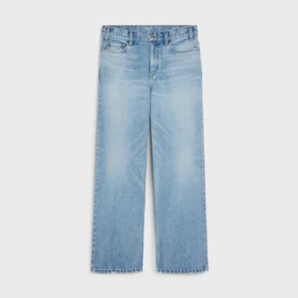 Jean Jolene en denim délavé bleu doré