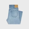 Jean Jolene en denim délavé bleu doré
