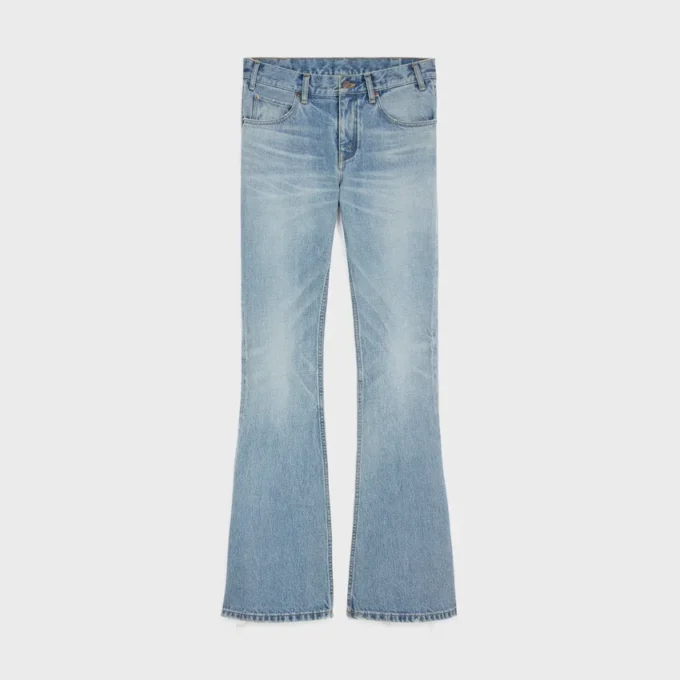 Jean Marco en denim délavé bleu acier