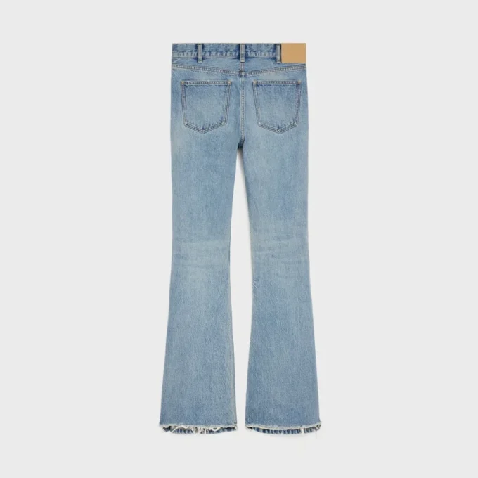 Jean Marco en denim délavé bleu acier
