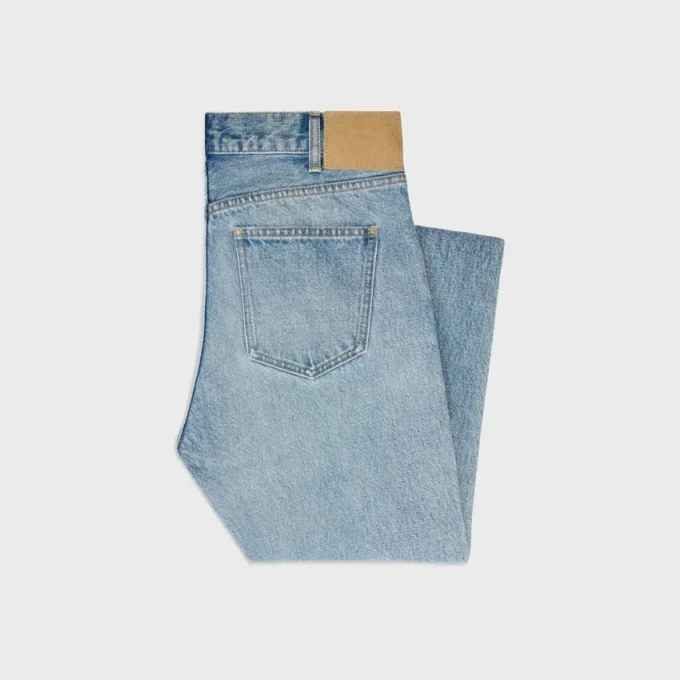 Jean Marco en denim délavé bleu acier