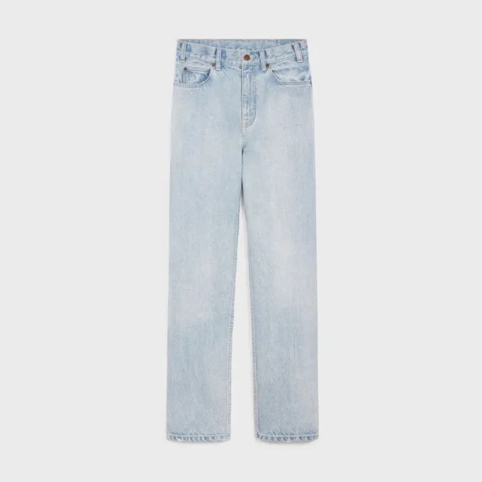 Jean Margaret en denim délavé Anglais