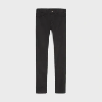 Jean skinny en denim noir pur vintage