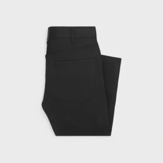 Jean skinny en denim noir pur vintage