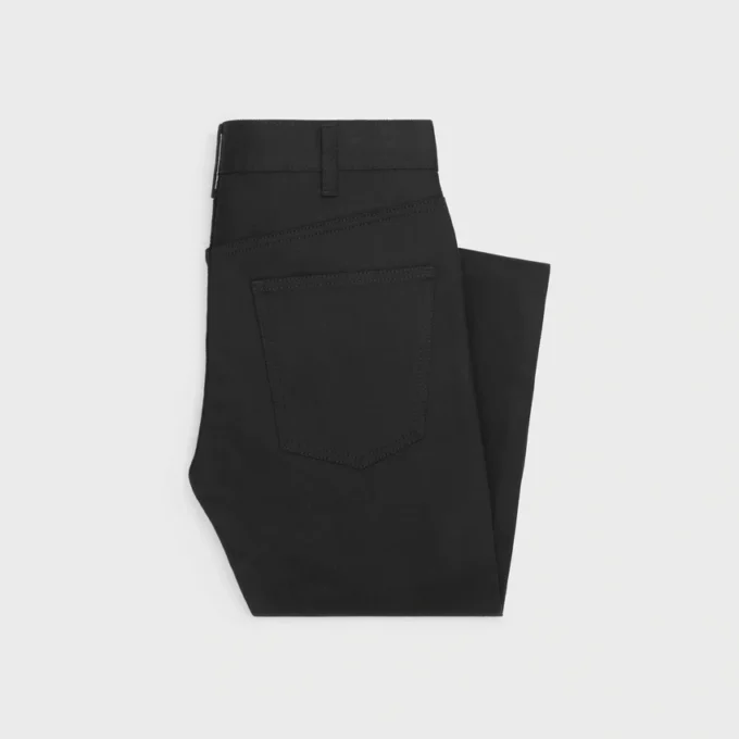 Jean skinny en denim noir pur vintage