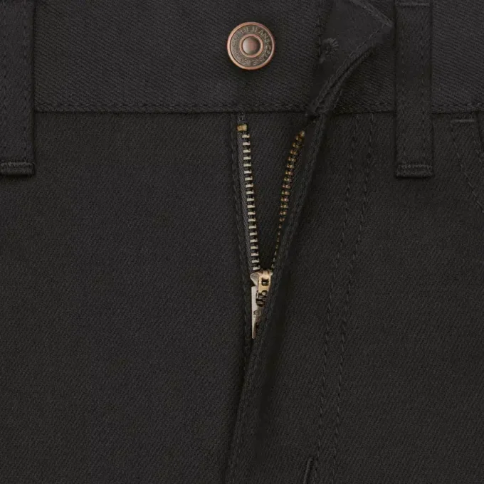 Jean skinny en denim noir pur vintage