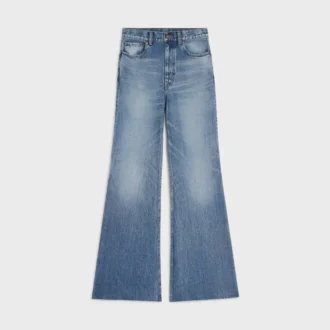 Jean évasé 001 en denim de coton