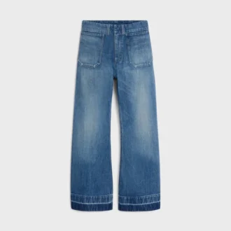 Jean évasé 002 en denim de coton léger