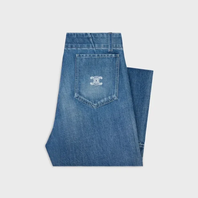 Jean évasé 002 en denim de coton léger