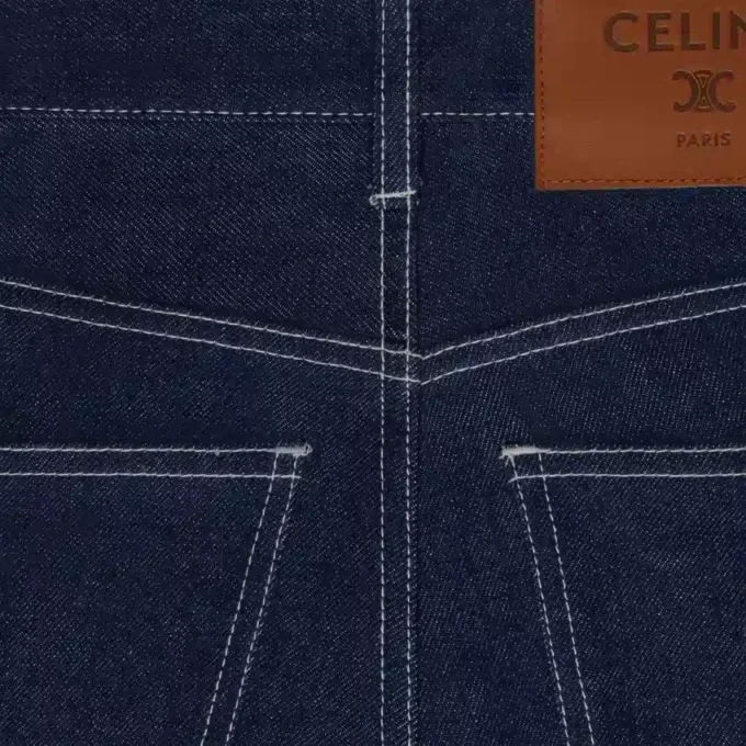 Jean évasé 003 en denim indigo léger