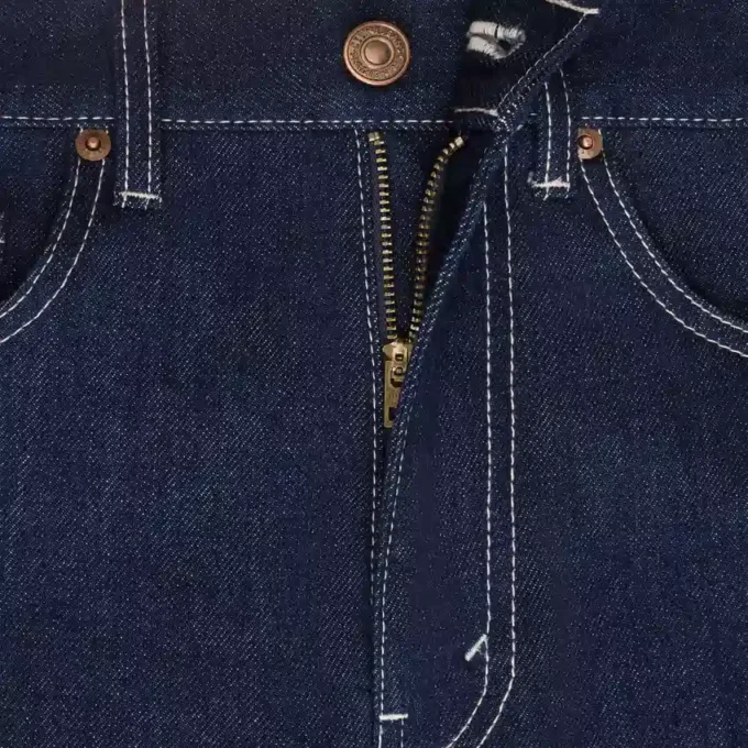 Jean évasé 003 en denim indigo léger