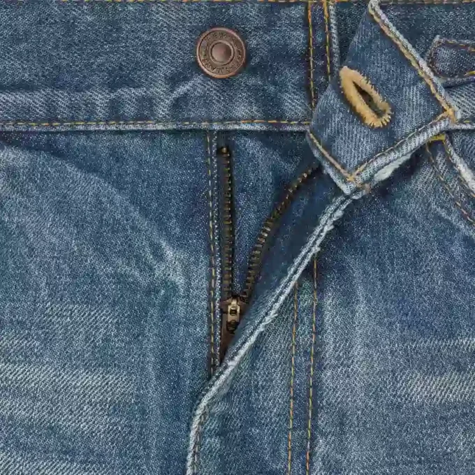 Jean évasé Dylan avec signature en denim de coton