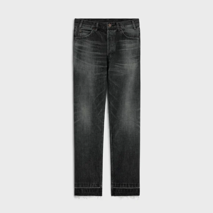 Jean Wesley en denim noir délavé à l&rsquo;eau glacée