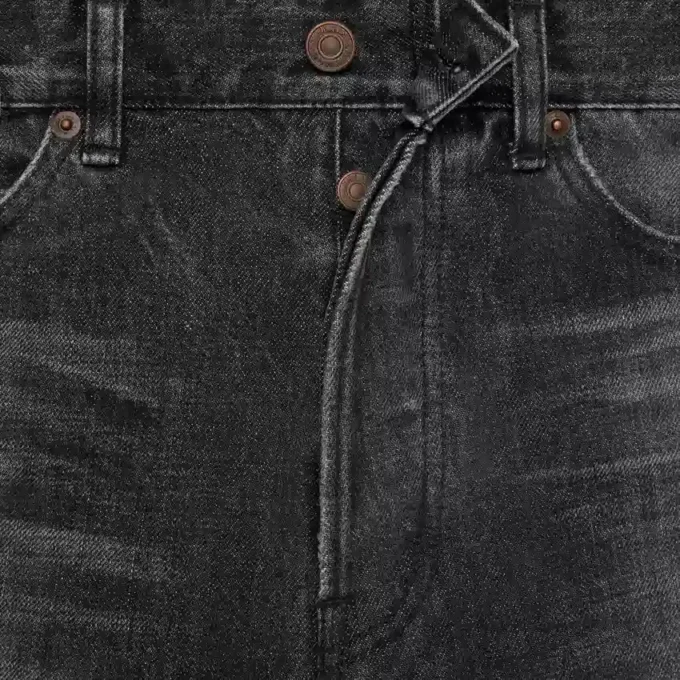 Jean Wesley en denim noir délavé à l&rsquo;eau glacée