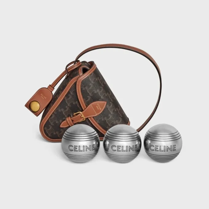 Jeu de pétanque CELINE en Triomphe Canvas et cuir de veau