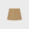 Jupe courte en gabardine de coton