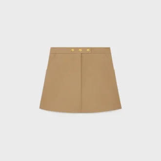 Jupe courte en gabardine de coton