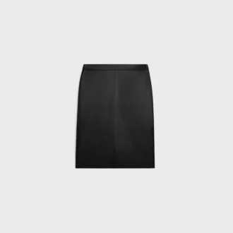 Jupe crayon en cuir d&rsquo;agneau souple