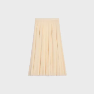 Jupe midi en georgette de soie