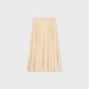Jupe midi en georgette de soie