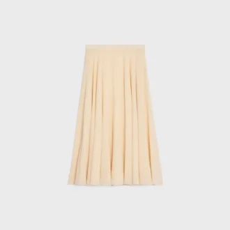 Jupe midi en georgette de soie