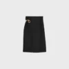 Jupe midi en laine mohair Jupe midi en laine mohair