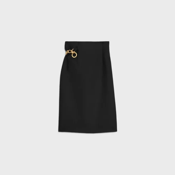 Jupe midi en laine mohair Jupe midi en laine mohair